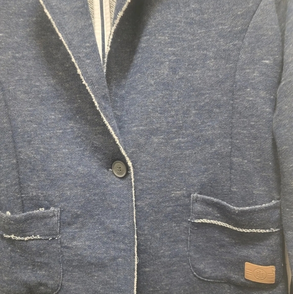 Tommy Hilfiger distressed denim look blazer jacket size large - Picture 6 of 8